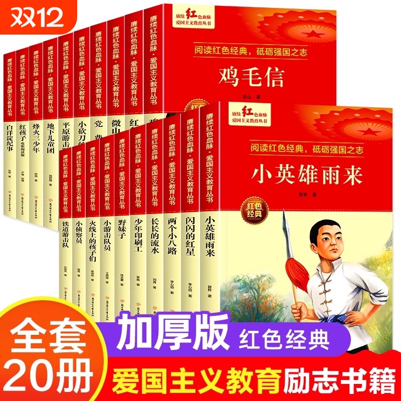 红色经典爱国主义书籍雷锋的故事小英雄雨来闪闪的红星鸡毛信火线上的孩子们小游击队员小学生儿童读物英雄故事课外阅读铁道文化
