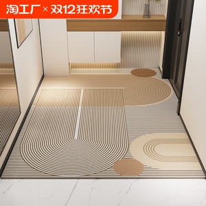 比利时绒家用进门口垫入户门脚垫玄关地垫地毯防滑轻奢高级可裁剪