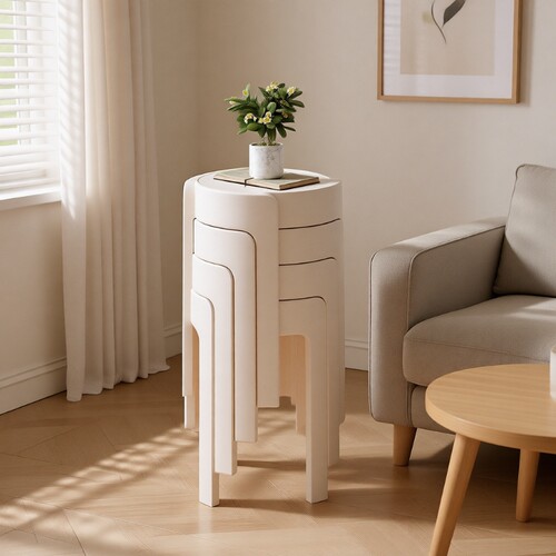 塑料凳子加厚家用可叠放风车圆凳客厅餐桌高椅子熟胶板凳结实耐用