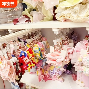 壁挂式创意头花架收纳架整理少女心满满免打孔收纳可抽拉