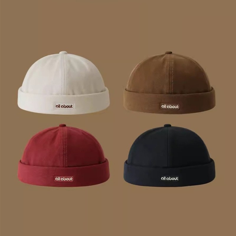 刺绣字母雅痞地主帽瓜皮帽贝雷帽子男女休闲南瓜帽韩版潮嘻哈帽