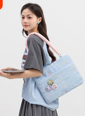 可爱撞色手提11寸IPADpro内胆包1单肩4寸笔记本电脑保护套收纳包