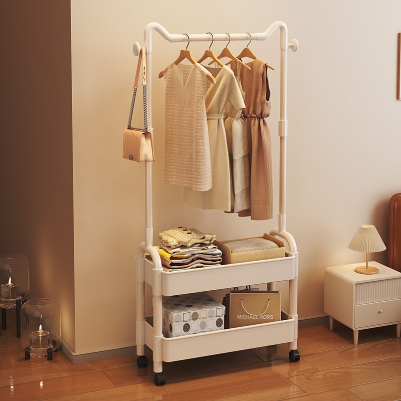 【全网热销】猫耳双层网篮衣帽架