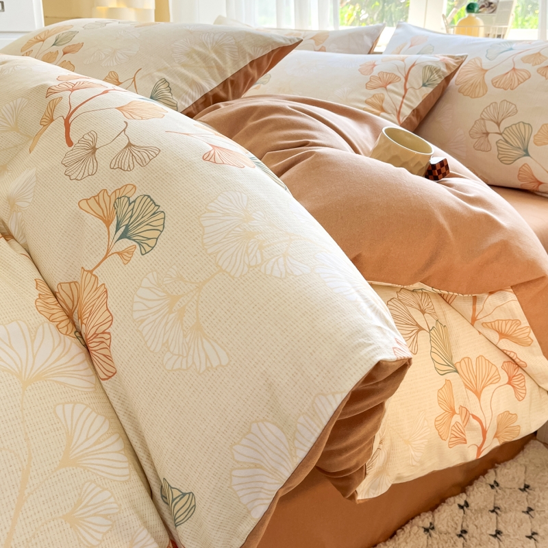 秋冬加厚全棉磨毛四件套纯棉2025新款被套床单床笠三件套床上用品