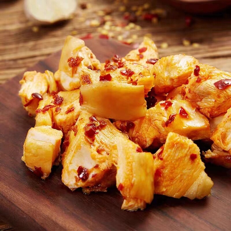 无穷爱辣鸡米300g/盒香辣爆辣鸡腿肉粒鸡丁鸡米办公休闲零食即