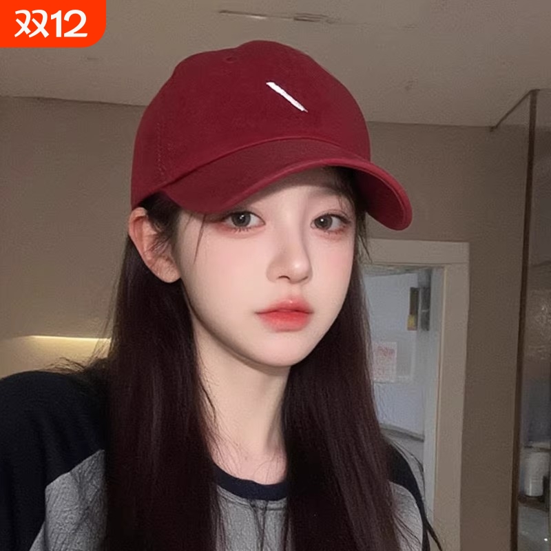 2025春夏新款大头围显脸小棒球帽子女韩系百搭遮阳宽帽檐鸭舌帽男