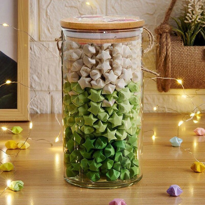 解忧瓶糖果急救瓶罐子小纸条玻璃瓶许愿瓶diy星星折纸条礼物意义