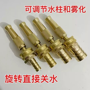 纯铜直喷枪浇花工具四季 高压洗车水枪家用套装 软管冲洗地工具汽车