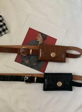 连衣裙pu皮女百搭小腰包