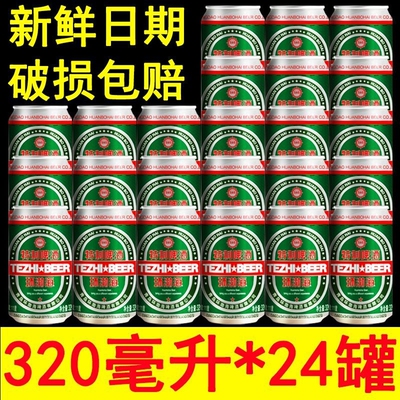 青岛特制啤酒24罐装320/24毫升小罐小麦啤酒整箱优质特价酒原浆