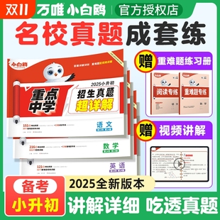 25版 星空测试卷万维 万唯中考小升初真题超详解小白鸥招生考数学语文英语毕业分班考重点中学真题试卷集锦四五六年级通用版