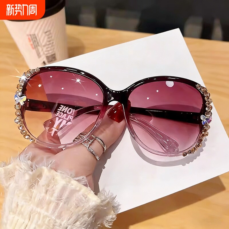 时尚新款太阳镜女高级感防紫外线大脸显瘦防晒韩版潮女士墨镜偏光