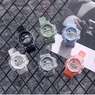 手表女款 学生ins小众高颜值运动儿童男生电子表智能防水普通夜光