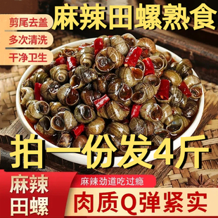 香辣麻辣田螺熟食袋装 500g口味嗦螺儿时零食螺蛳饭店商用肉质饱满