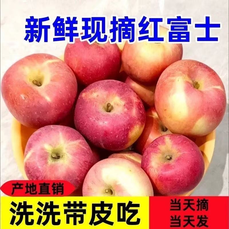 现摘】正宗山西红富士苹果脆甜冰糖心丑苹果新鲜苹果水果批发整箱