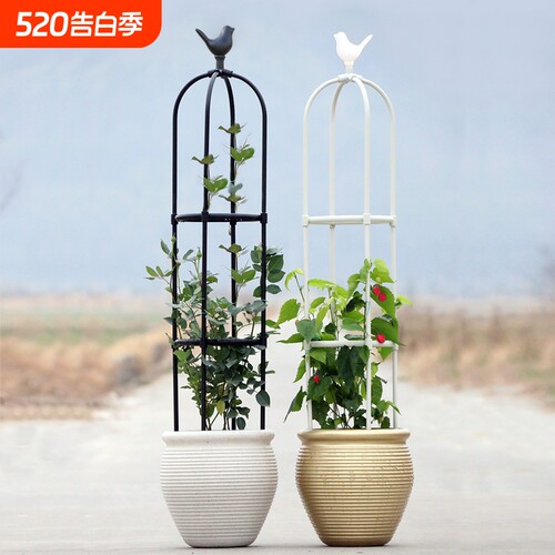小鸟头钢管包塑花支架
