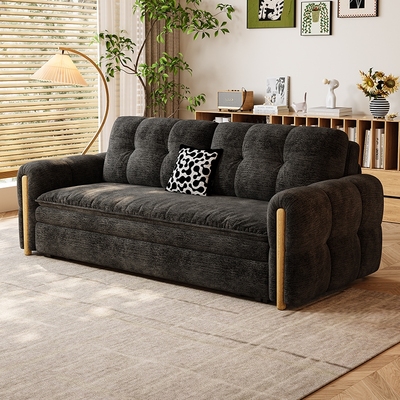 意式现代沙发床两用可折叠小户型双人书房伸缩一体卧室多功能沙发