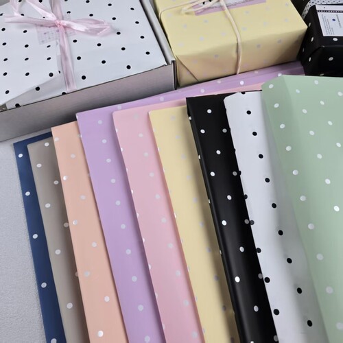 ins韩系波点欧雅纸大张礼品打包