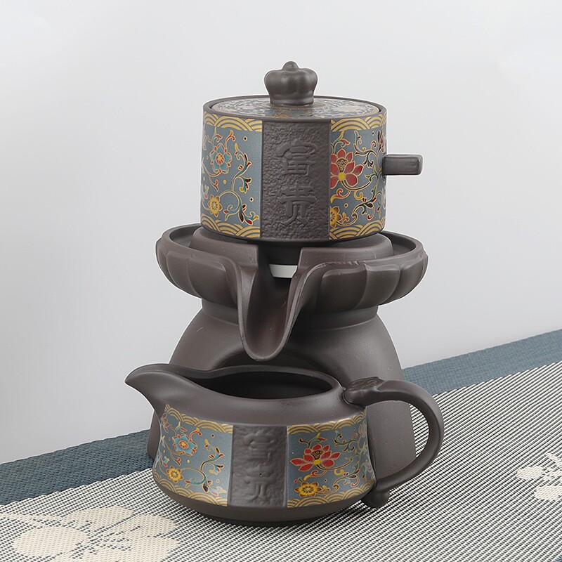 紫砂功夫茶具套装中式自动茶壶茶杯家用陶瓷茶艺套装