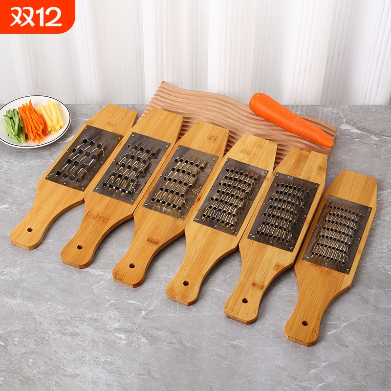 多功能切丝神器刨丝器14号16号不锈钢加厚铜片竹板不伤手厨房蔬菜