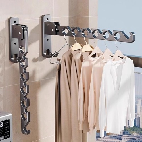 折叠晾衣架阳台卫生间壁挂