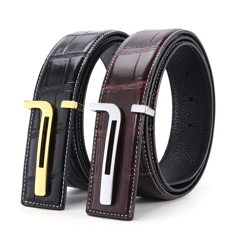 真皮皮带双面头层牛皮简约高档不锈钢平滑扣年轻人裤腰带潮男礼物
