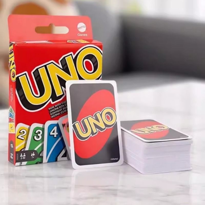 UNO纸牌正版桌游FLIP卡牌乌诺经典多人休闲聚会扑克牌塑封翻转