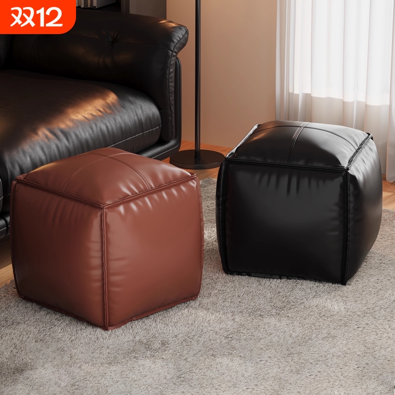 收纳坐墩闲置旧衣服填充懒人沙发罩换鞋凳矮凳客厅卧室收纳袋娃娃