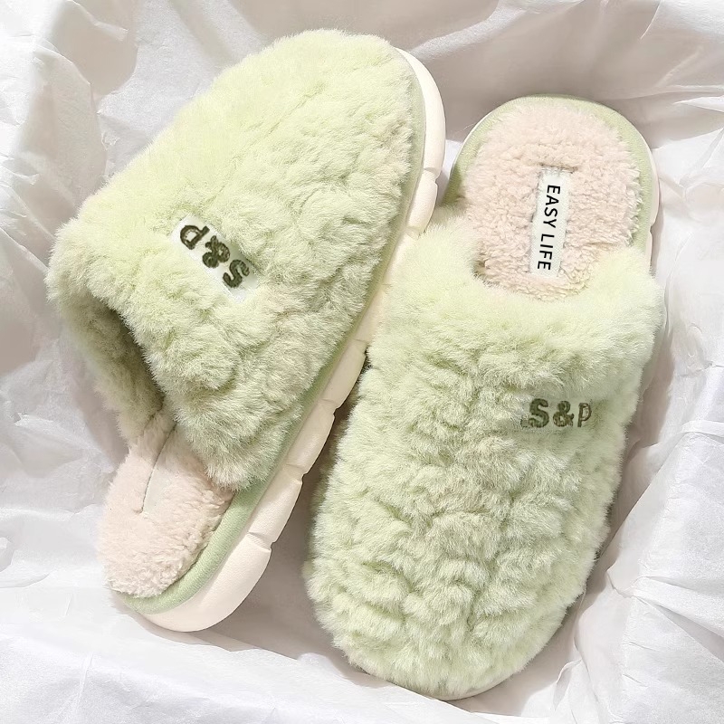 朴西拖鞋冬季棉拖棉女士2025新款室内家居用防滑保暖加厚底毛毛绒