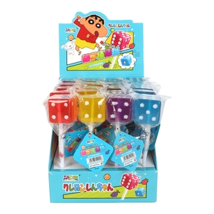 玩明糖蜡笔小新骰子棒棒糖儿童趣味糖果喜糖创意零食