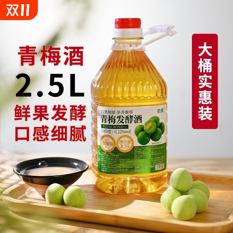 拾黛果酒青梅酒低度梅子酒自酿微醺女士甜酒酿造发酵酿酒杨梅桑葚