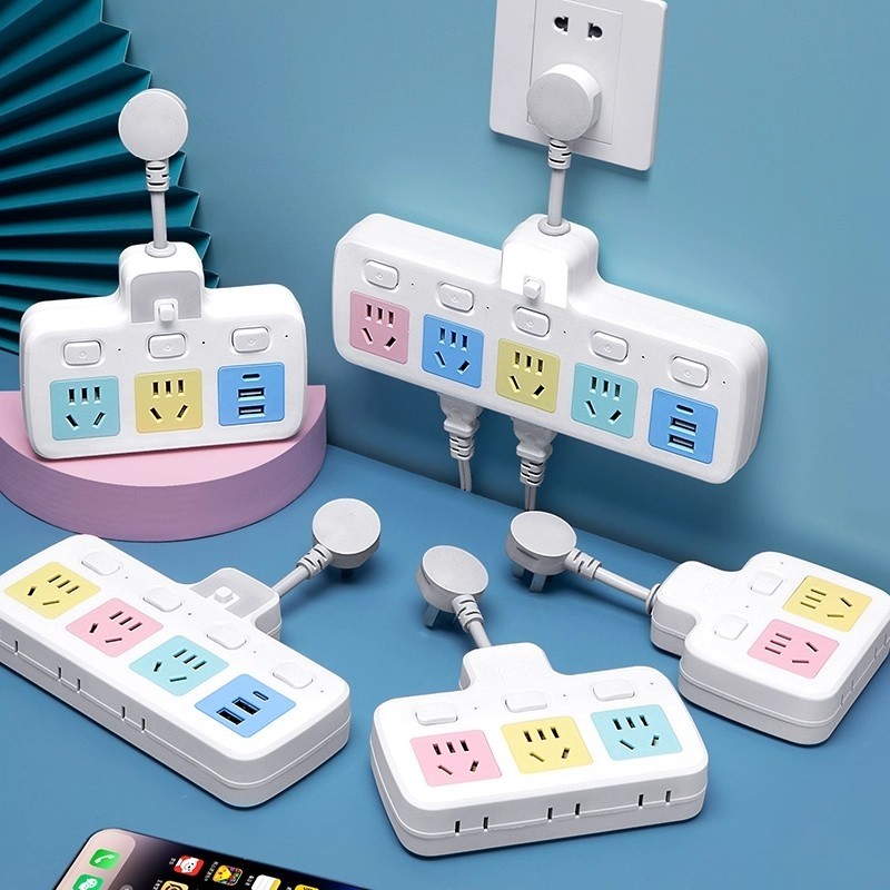 午插座无线转换器插头夜灯USB独立开关多功能排插多用家用充电