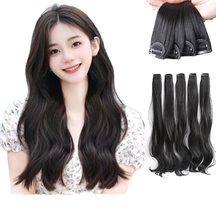 假发女一片式单卡长发无痕隐形接发片单片蓬松发量卷发补发片轻薄