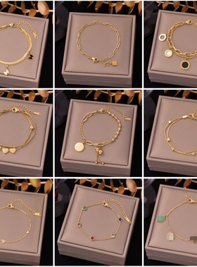 新款时尚通勤钛钢手链女轻奢手饰