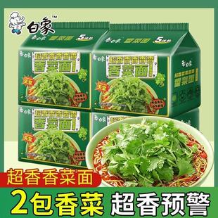新品 白象香菜面方便面泡面蔬菜面浓郁宿舍速食夜宵面香菜面