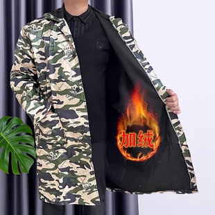 工作服罩衣大褂冬季加绒加厚男2025新款防水防脏干活长袖厨房围裙