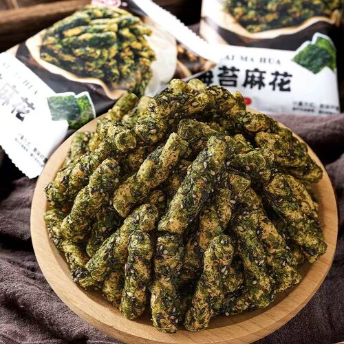 超值65包海苔小麻花网红爆款休闲零食怀旧酥脆袋装香酥手工办公室