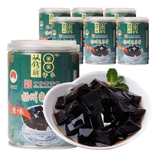 6罐/12罐双钱牌梧州龟苓膏铁罐装广西正宗即食0脂肪原味非礼盒装