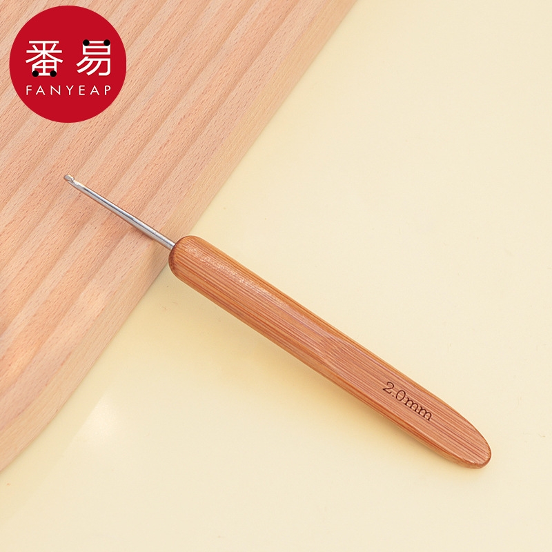 钩针BA1sn0-勾针工具编织勾线针钩织针初学者用编织毛线竹柄