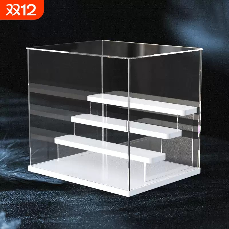 盲盒布鲁可手办收纳亚克力展示架拼装人偶公仔摆放透明防尘收纳盒