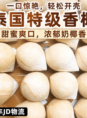 泰国进口牛奶椰皇新鲜椰子青椰汁奶香水果老椰肉煲汤整箱批发包邮