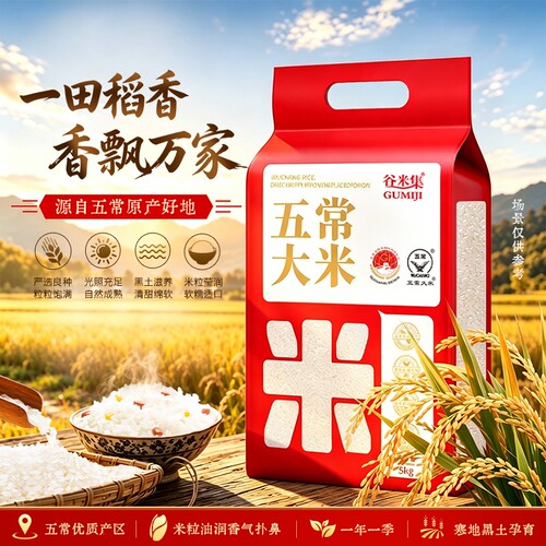 正宗五常新大米5kg东北大米黑龙江大米10斤当季新米真空装锁鲜5kg