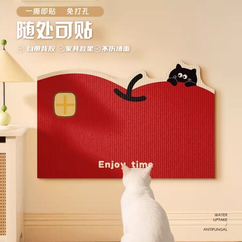 多巴胺猫抓板家用卡通防抓沙发房门保护贴可爱立式墙贴耐用猫抓垫