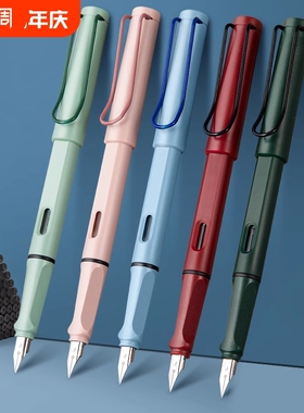 女生钢笔套装练字儿童男孩莫兰迪钢笔学生专用复古色正姿成人特细红色高级蓝色