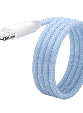 快冲冲适用苹果PD27W快充线1米蓝色单条装