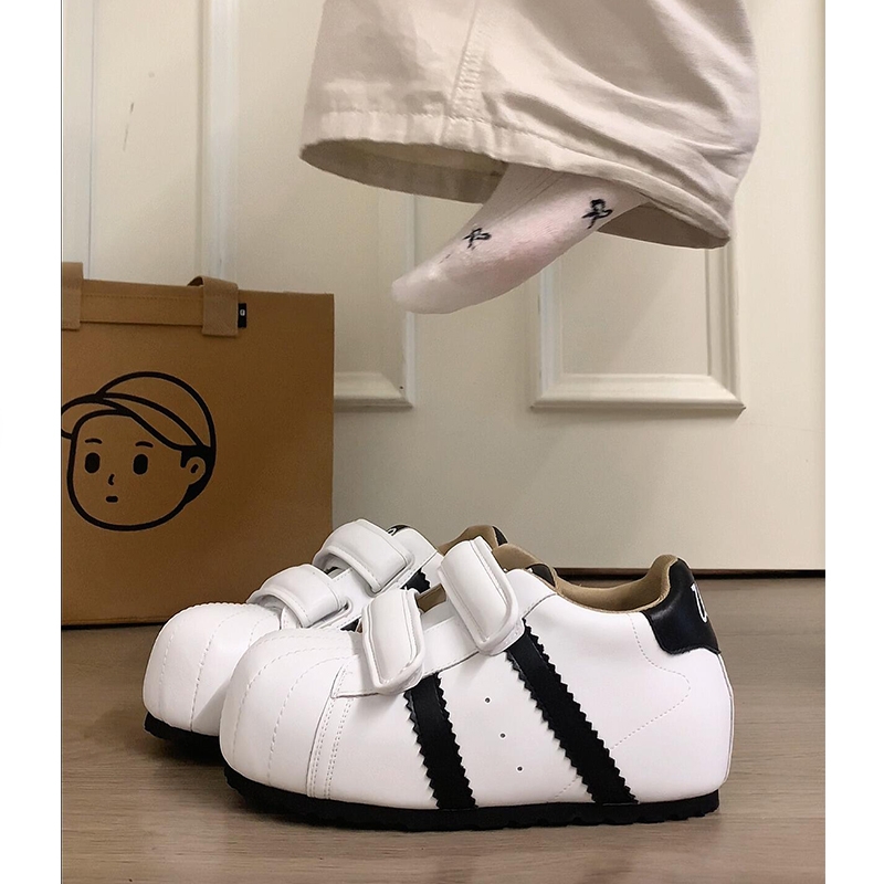 Q版泡泡贝壳小板鞋厚底增高3cm2025秋季新款舒适百搭休闲鞋女鞋潮