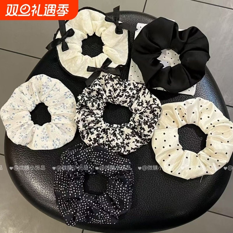 白色网纱蕾丝头绳发圈女2025年新款韩系高马尾大肠高级感发绳发饰