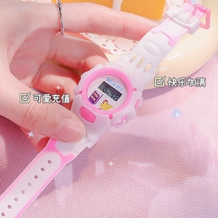 可爱 12岁男女孩女生只看时间卡通小学初中生韩版 儿童电子手表3
