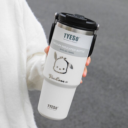 tyeso保温杯大容量杯子女生新款2023水杯车载男款保冷杯学生水壶