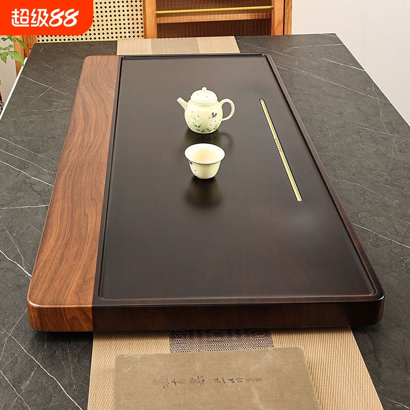 黑檀木新款茶盘简约实木图片